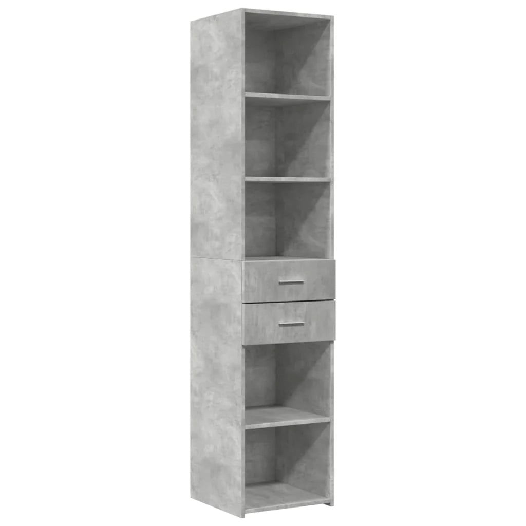 Buffet credenza cassettiera mobiletto mobile contenitore organizer cucina soggiorno salotto alto 40 x 42,5 x 185 cm legno ingegnerizzato grigio 02_0034440