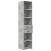 Buffet credenza cassettiera mobiletto mobile contenitore organizer cucina soggiorno salotto alto 40 x 42,5 x 185 cm legno ingegnerizzato grigio 02_0034440