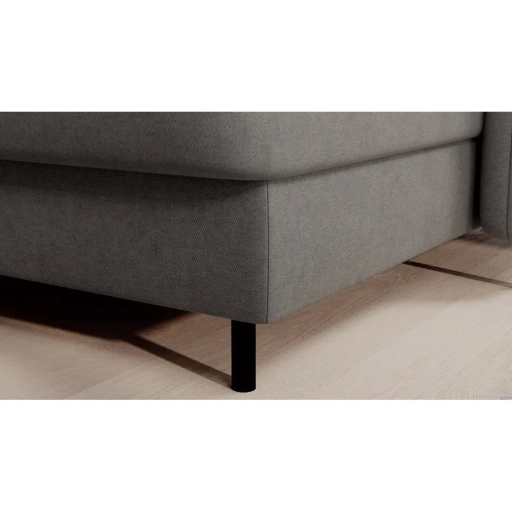 Divano ad angolo convertibile BERTHO 306 cm grigio – Angolo destro con contenitore