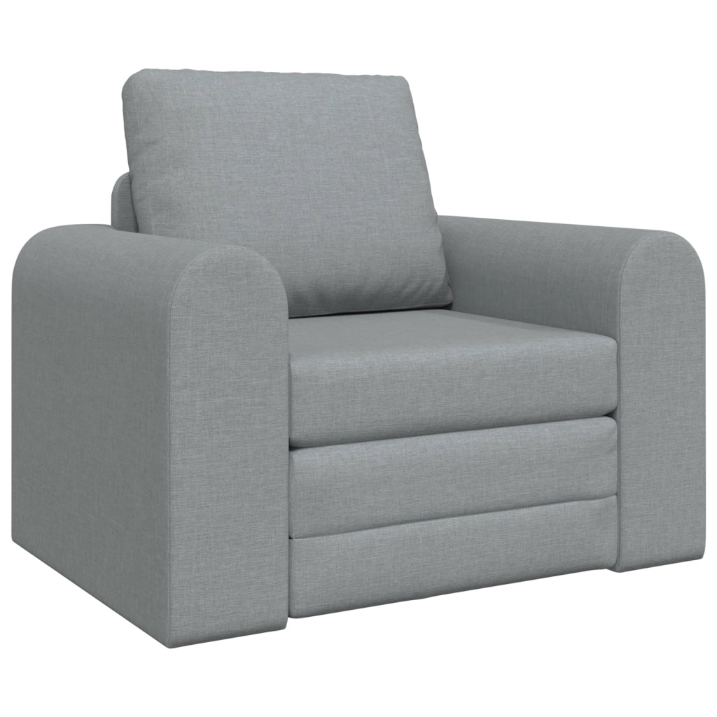 Divano Letto 2-in-1 Grigio Chiaro 98x71x83 cm Tessuto