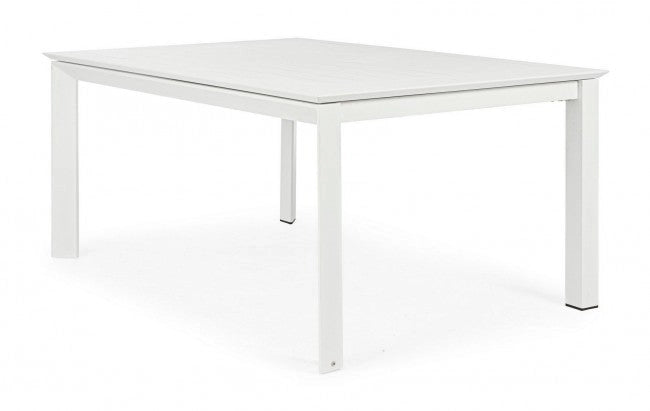 Tavolo Allungabile Konnor 160x110/160 cm Bianco in Alluminio