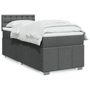 Giroletto a Molle con Materasso Grigio Scuro 90x190 cm Tessuto 3286938