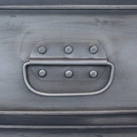 Mobile Emeric 132,5x37,5x82 h cm in Acciaio Grigio