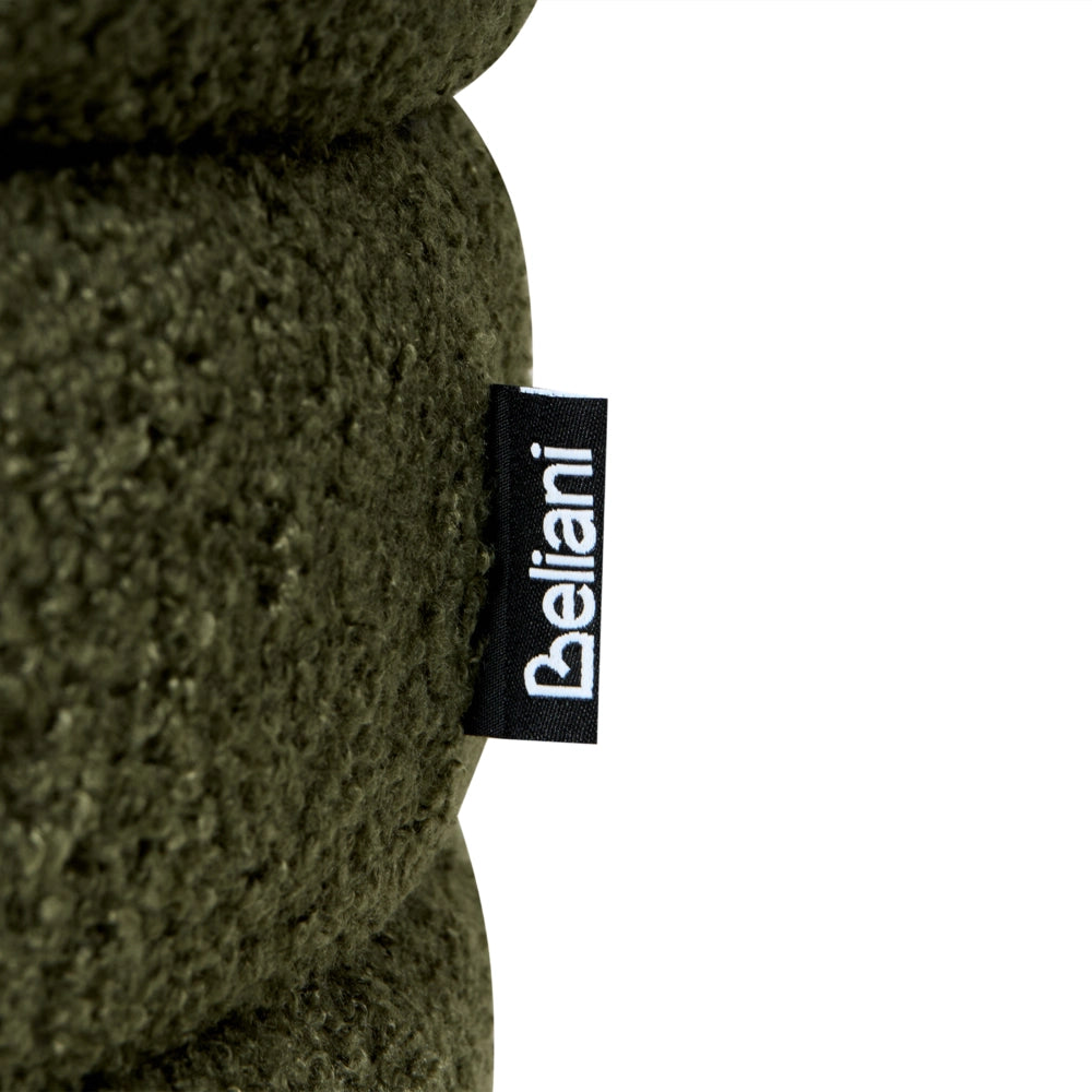 Pouf Verde Boucle Tappezzeria Gambe in legno di pino Poggiapiedi Accessori per la casa Soggiorno
