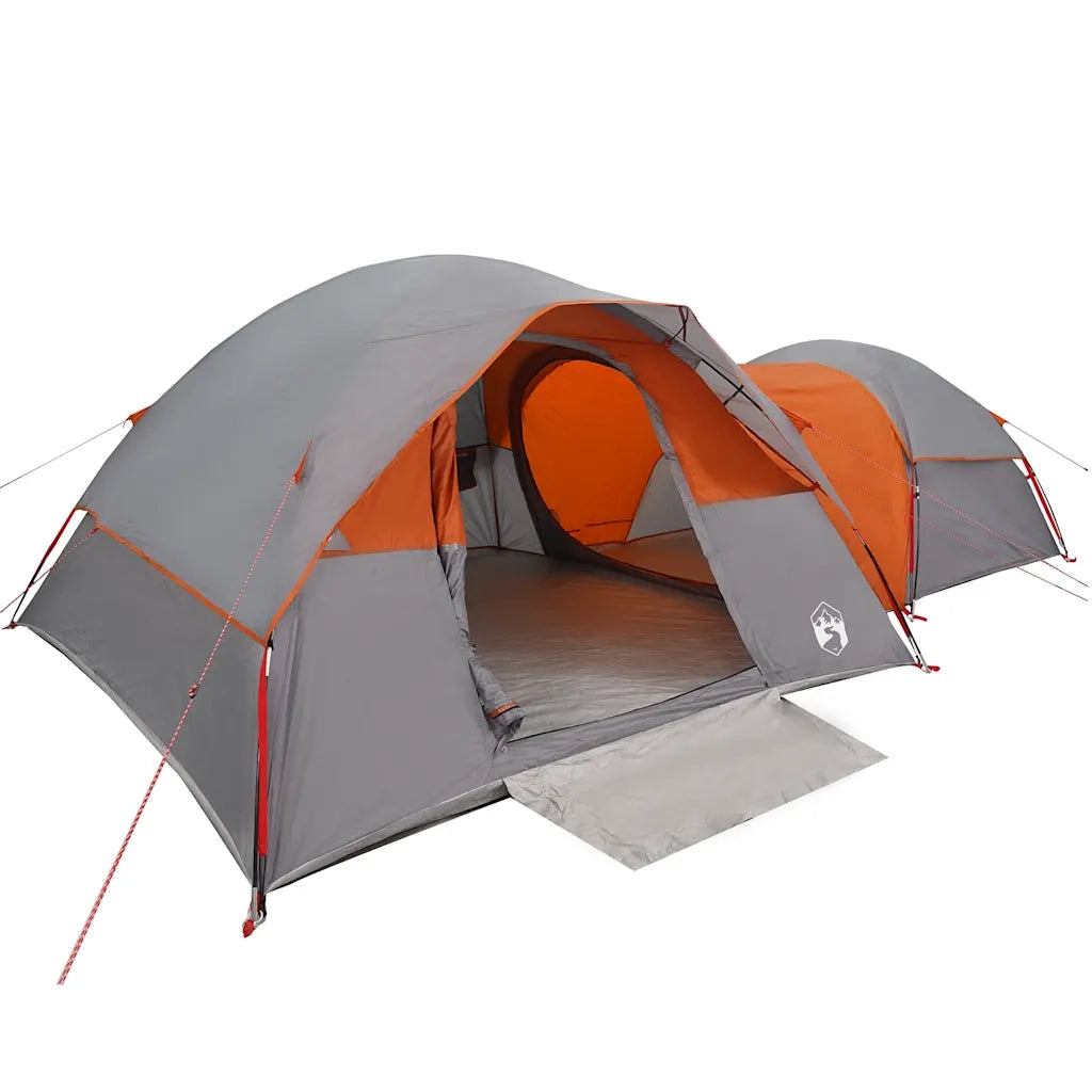 Tenda da Campeggio 5 Persone Grigio e Arancione Impermeabile 4009589