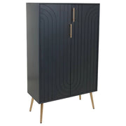 Armadio in legno e metallo nero 75x37x126,5h
