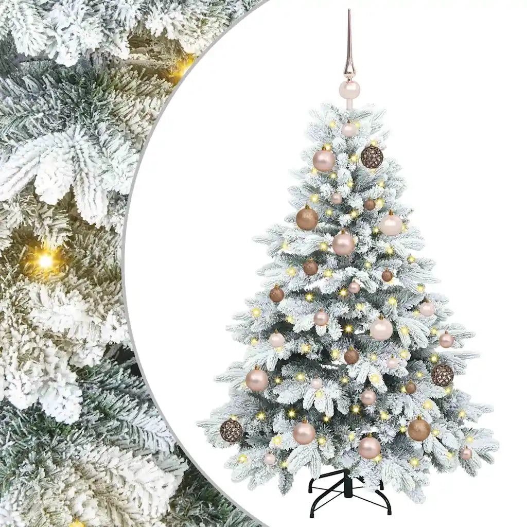 Albero di Natale artificiale con 150 LED Bianco 120 cm PE e PVC 3397586