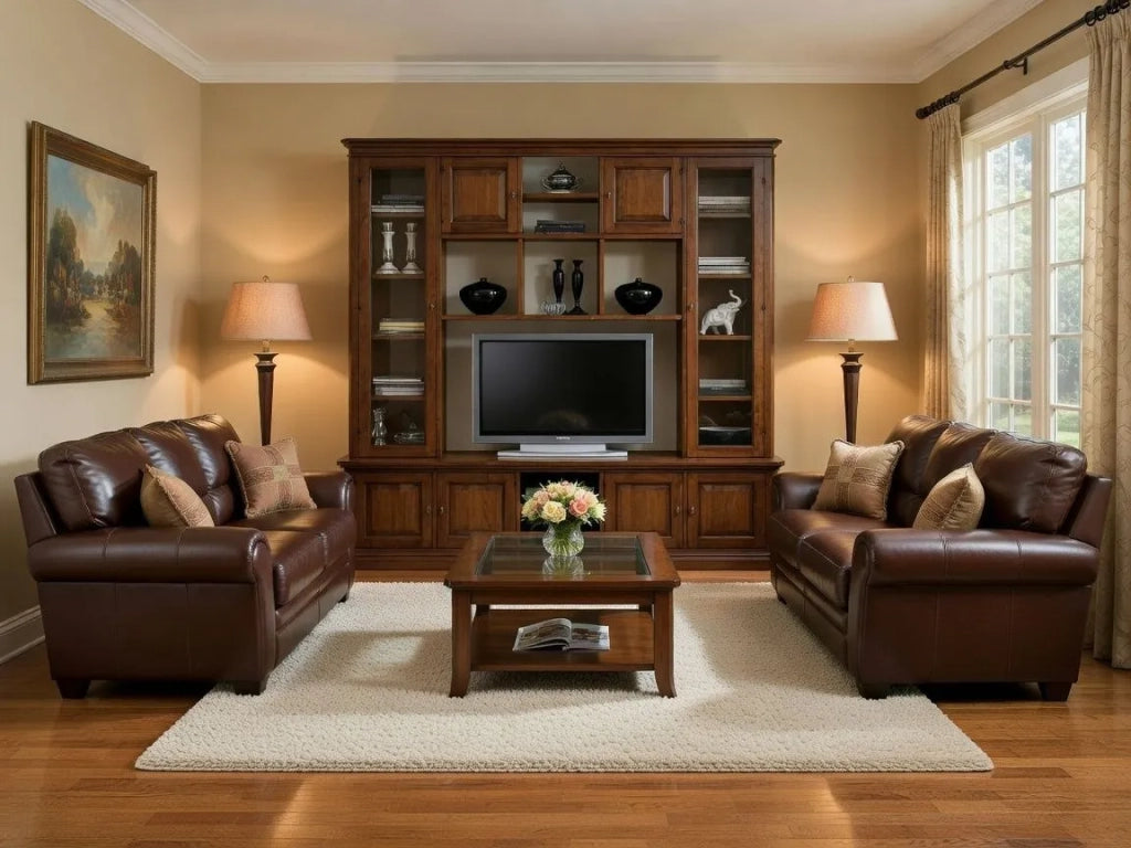 Libreria porta tv 8 porte arte povera in legno 250x60x240 - Mobili 2G