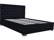 Letto matrimoniale con contenitore "TINO" - 140 × 190 cm - Nero