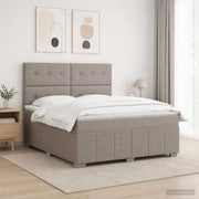 Letto box spring con materasso Tortora 160 x 200 cm Tessuto 3454180
