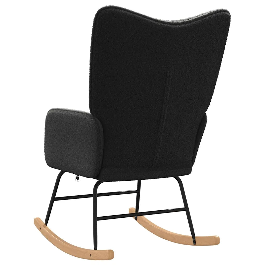 Sedia a dondolo Nero Tessuto Sherpa 42001787