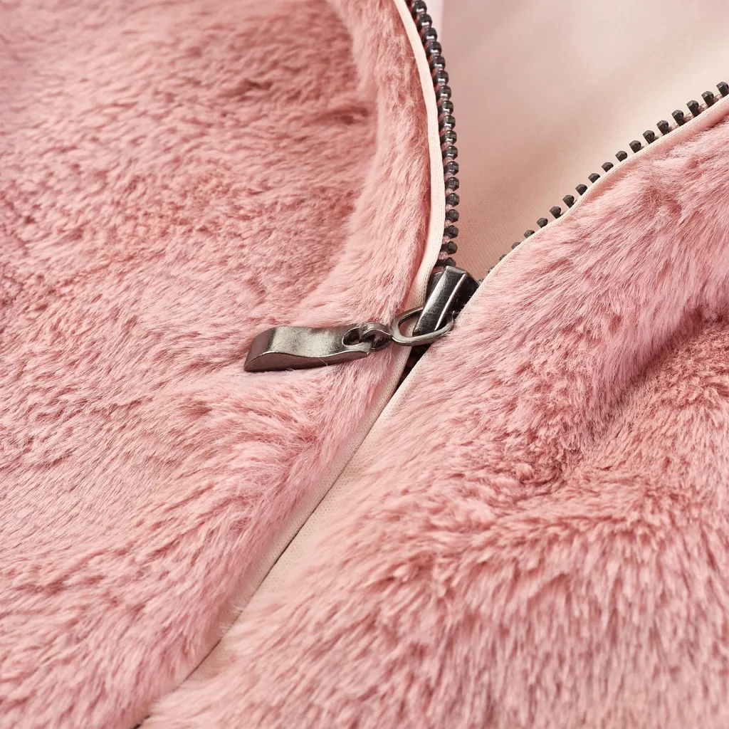 Cappotto per Bambini in Pelliccia Sintetica Rosa 116 13861