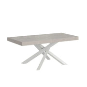 Tavolo allungabile 140/244x90 cm Volantis Premium cashmere gambe bianche