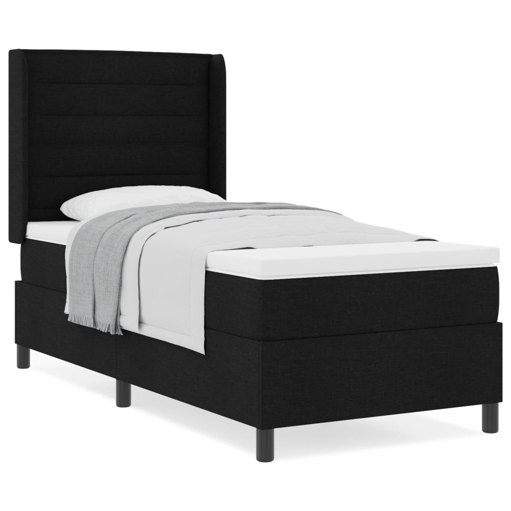 letto a rete  con materasso nero 100x200 cm in tessuto