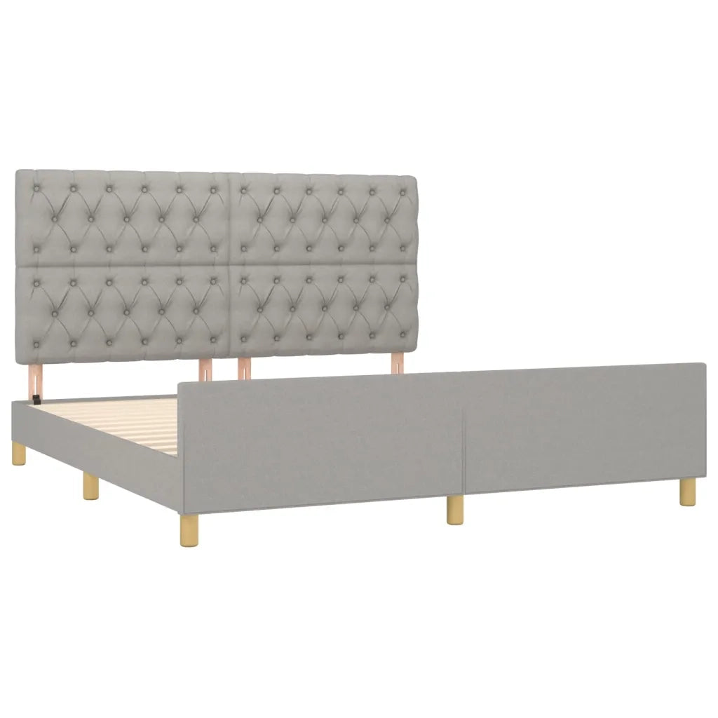 Giroletto senza Materasso Grigio Chiaro 160x200 cm Tessuto 3125308