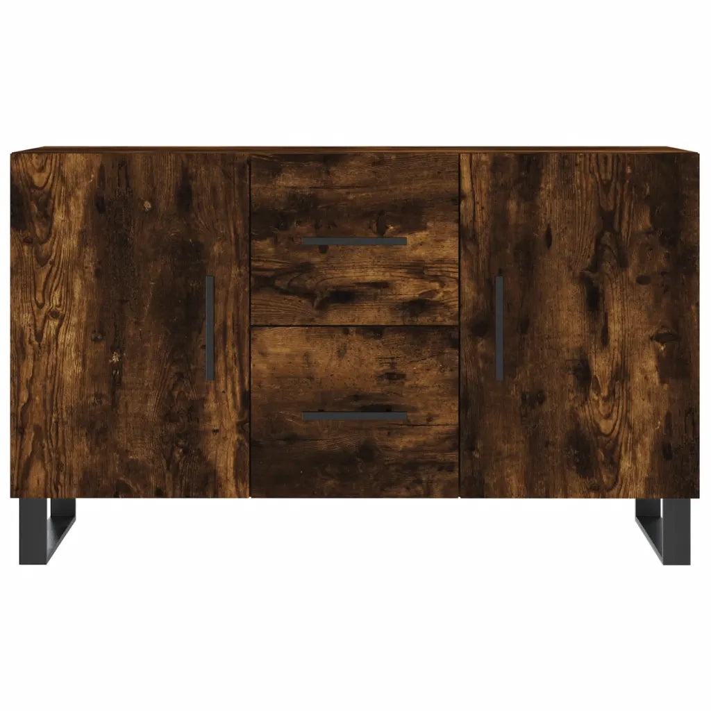 Credenza | Madia | Buffet da pranzo | Armadio da pranzo Rovere Fumo 100x36x60 cm in Legno Multistrato