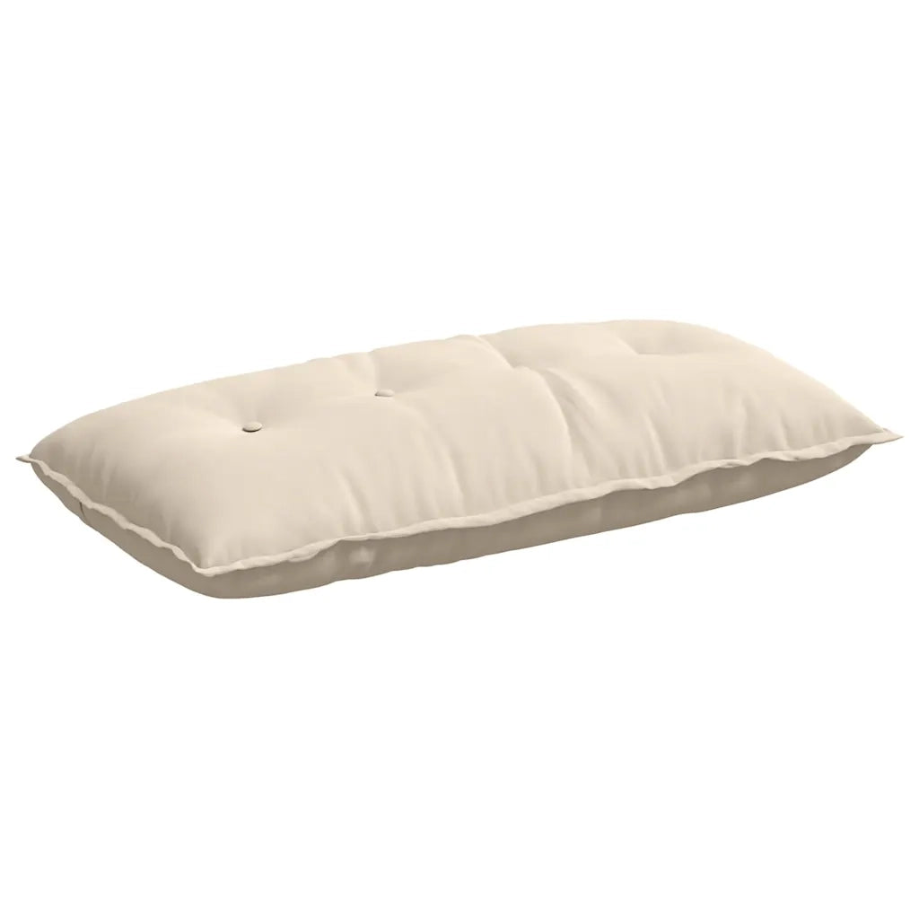 Cuscino per Schiena Beige 100 x 50 cm Tessuto in Microfibra