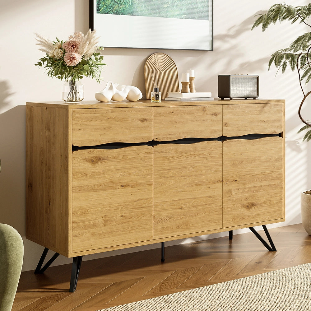 Buffet - Xylo - 3 porte legno piedi metallo moderno