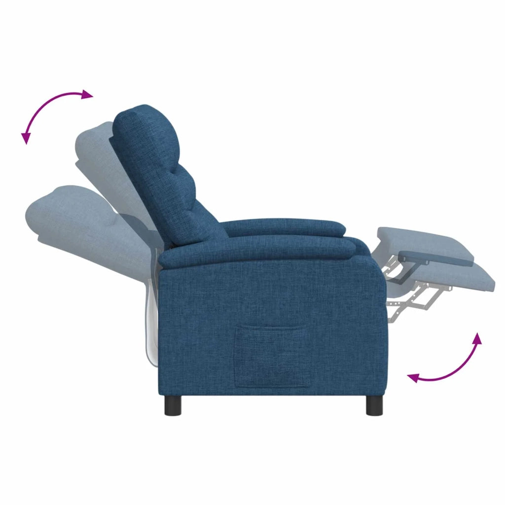Divano Sedia-Poltrona Massaggiante Blu Tessuto 954313