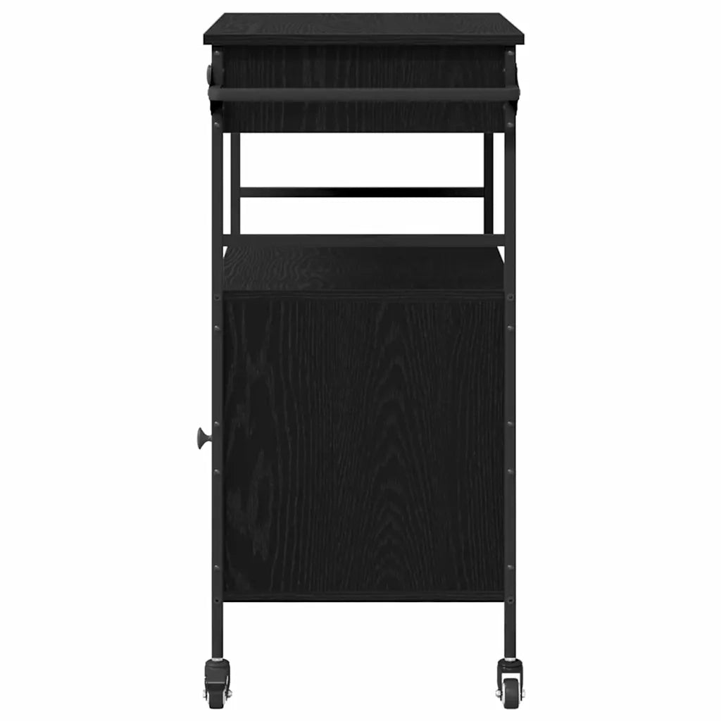 Carrello da Cucina Rovere Nero 56 x 43 x 89,5 cm CFW5121191