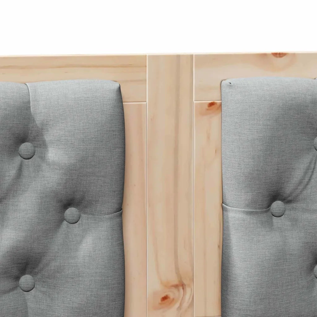 Testiera | Testata Marrone e grigio chiaro 135 cm Legno di pino massello