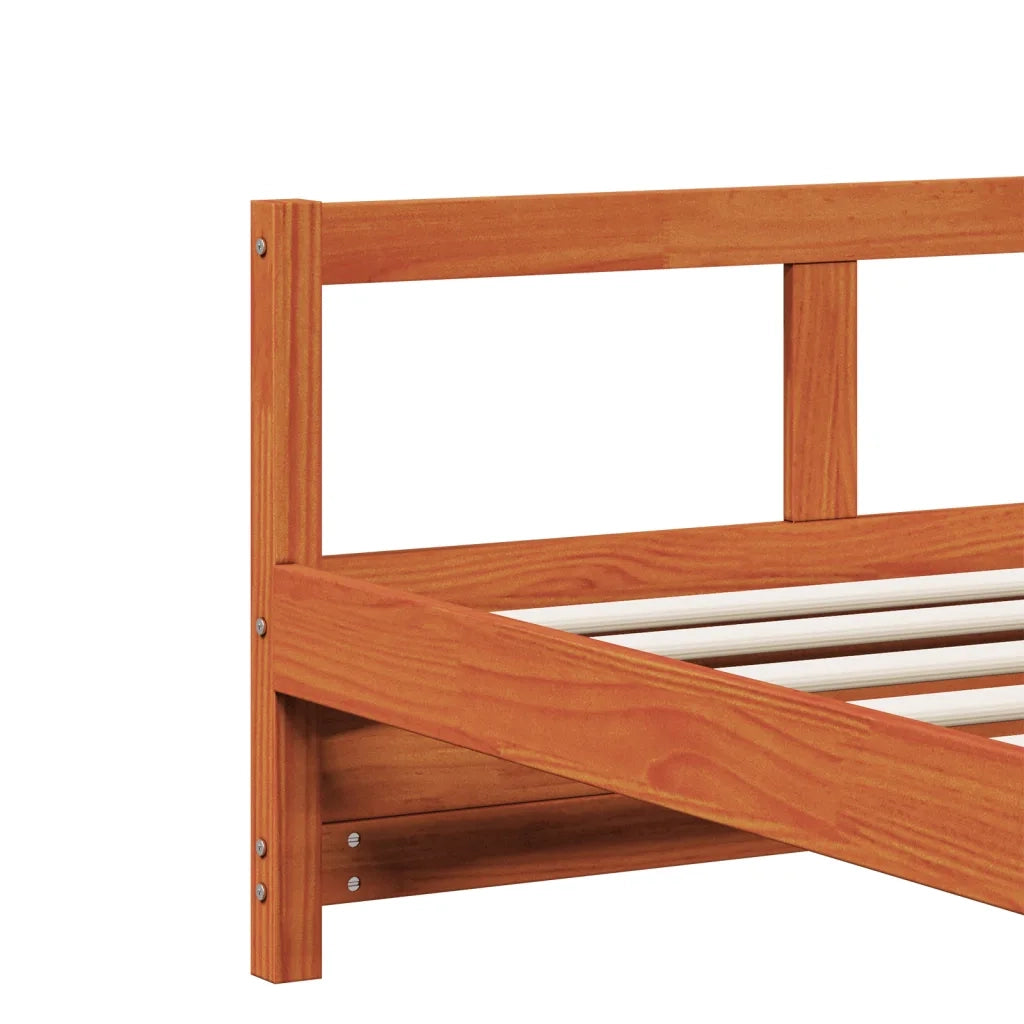 Dormeuse con Materasso Marrone 80x200 cm Legno Massello di Pino 3321049