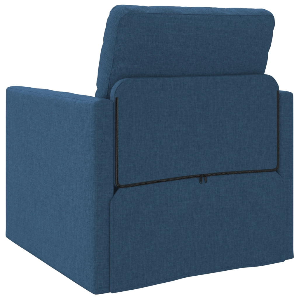 Divano Letto 2-in-1 Blu 74x77x81 cm Tessuto
