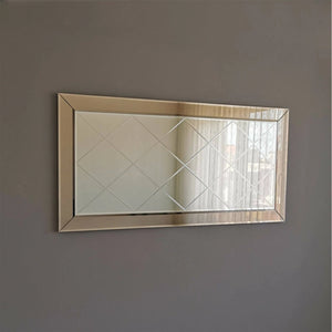 Tejat, Specchio Materiale Struttura in Legno Nobilitato, 2.2x62h cm Argento