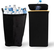 Collezione di Bottiglie con Coperchio 100 Litri - Organizzatore per Bottiglie Vuote e Vetri Usati - Nero - Pratico e Sostenibile