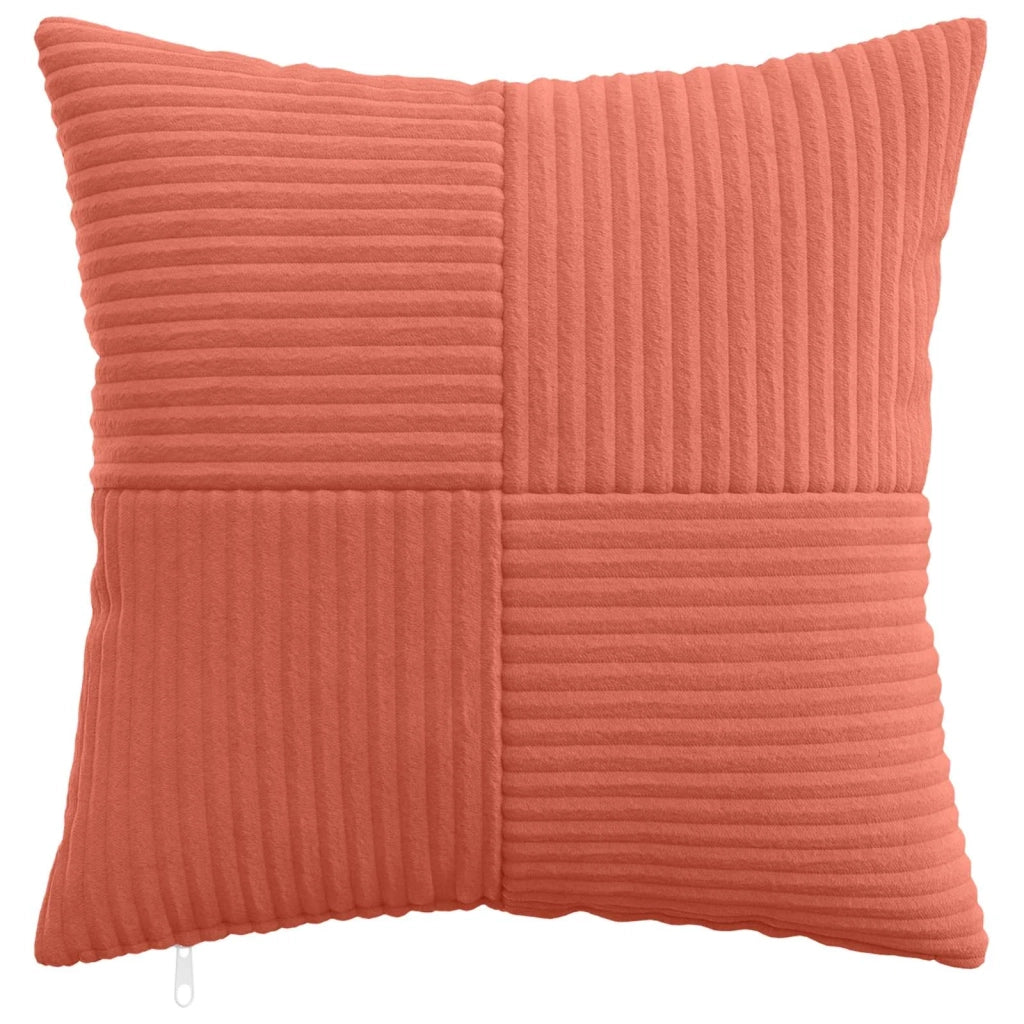 Federa 2 pcs ALMELO Rosso Arancio 30 x 30 cm corduroy 913869