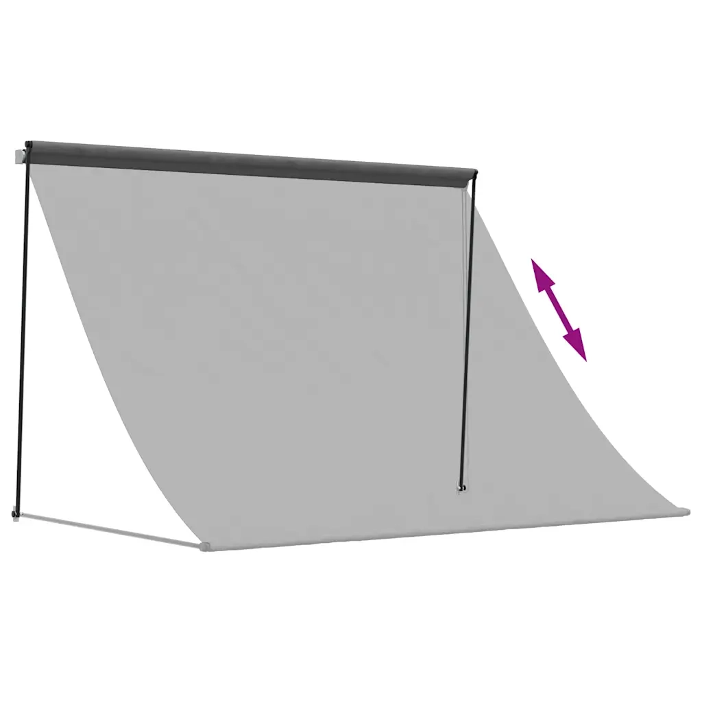 Tenda da Sole Retrattile Antracite 200x150 cm Tessuto e Acciaio 368752