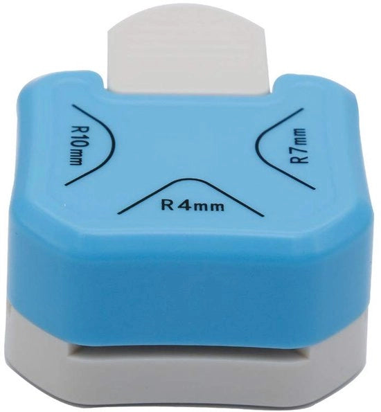 Puntatore per angoli - strumento per staccare carta 3 in 1 (R4mm+R7mm+R10mm) - Puntatore per lavori manuali, tavolo per puntare, perforatrice, creare cartoline, scrapbooking e tenere un diario
