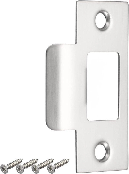 Piastra di allacciamento per battenti di 70 cm x 40,3 cm in acciaio inossidabile 201 per infissi e stipiti in colore argento