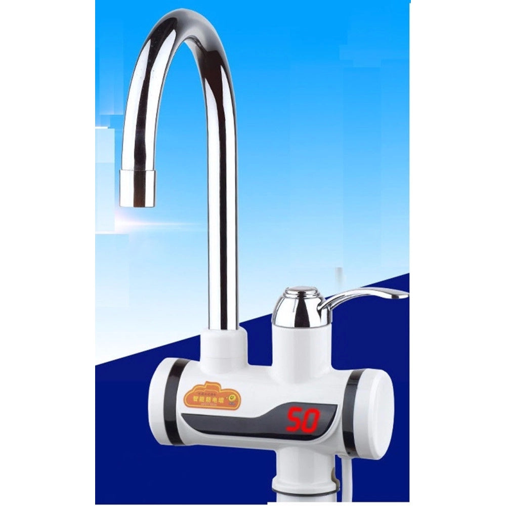 Trade Shop - Rubinetto Miscelatore Elettrico Caldaia Acqua Calda Con Spina Cucina Bagno 3000w -