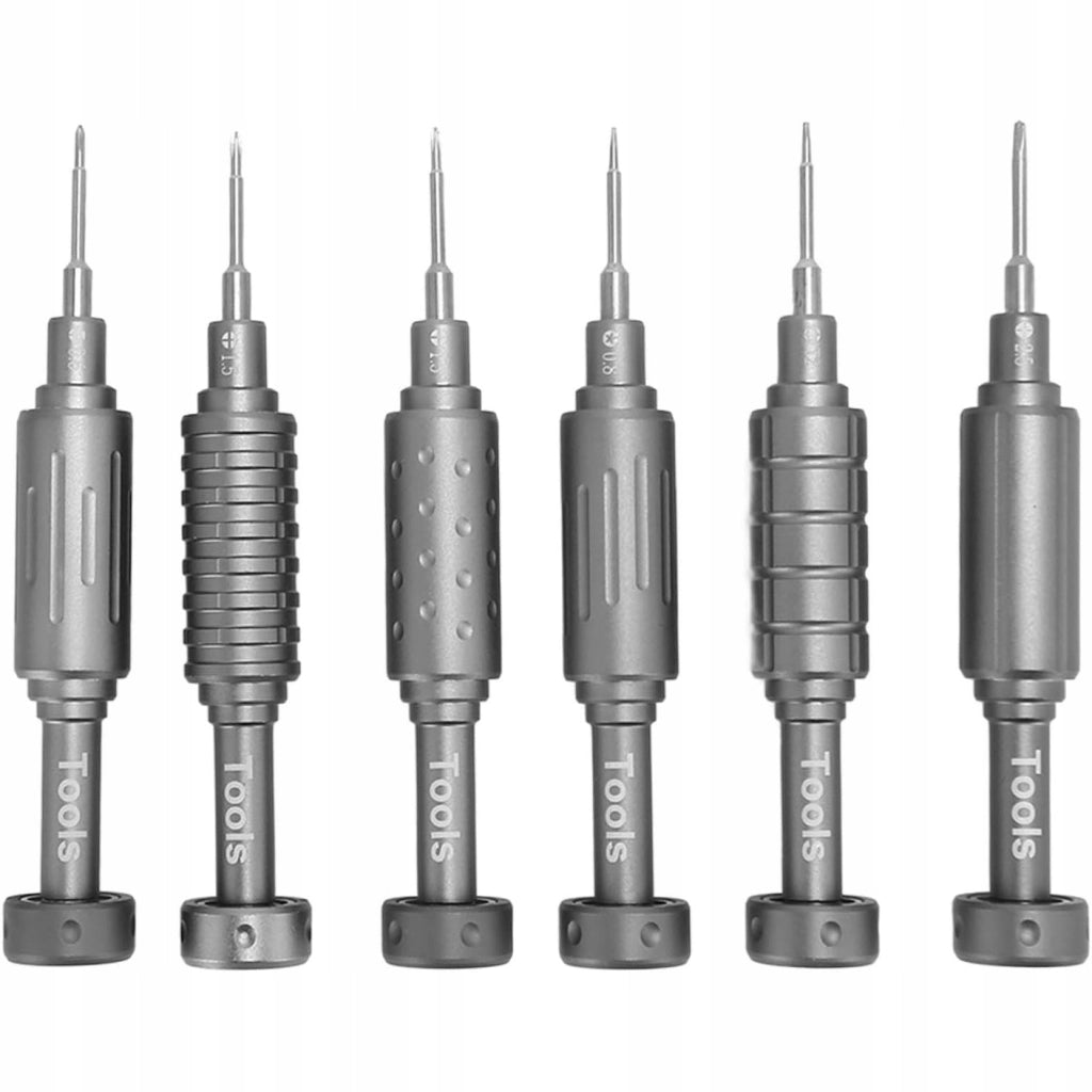 Set di Cacciaviti di Precisione Magnetici – Alta Qualità, 6 Pezzi | Alluminio, Punta Magnetica, Impugnatura Antiscivolo