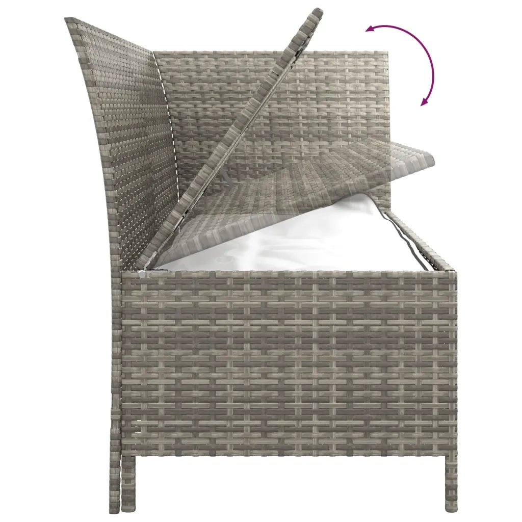 Set Divani da Giardino 4 pz | Set Salotto da Giardino con Cuscini in Polyrattan Grigio