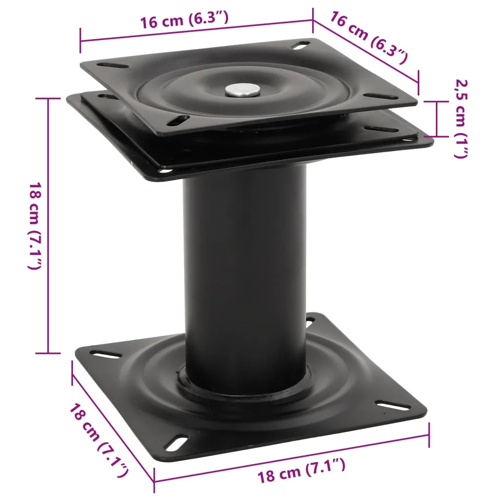 Supporti Sedile Barca 2pzcon Sedile Girevole a 360Â° in Acciaio