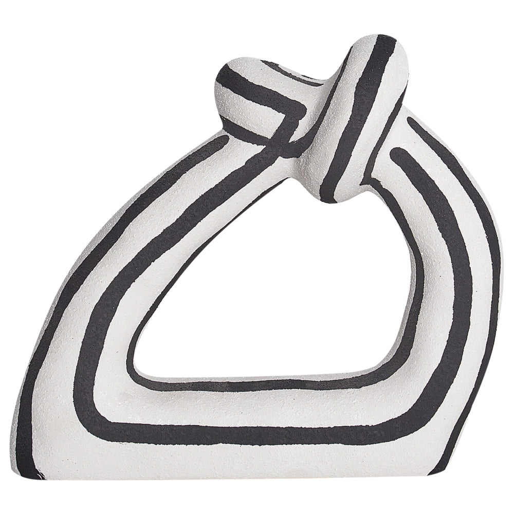 Figurina decorativa in gres bianco e nero Impermeabile Soggiorno Camera da letto Sala da pranzo Accessori per la casa Decorazione