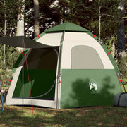 Tenda da Campeggio Cabina 4 Persone-Tenda per Escursionismo Verde a Rilascio Rapido 322469