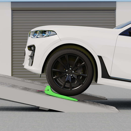 Set di 4 cunei fermaruota, ausilio di carico per servizi di soccorso stradale e trasporto auto, max 1814 kg per cuneo, in HDPE, per carri attrezzi, bisarche, rampe di carico