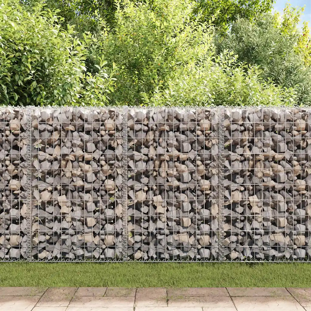 Gabbione in Rete in Acciaio Zincato 200x30x100 cm 142548