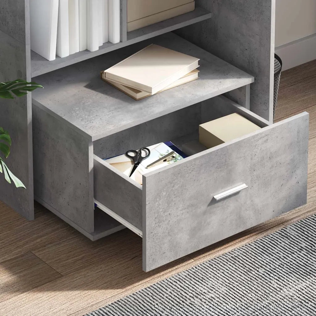 Scrivania con cassetto Grigio cemento 131,5 x 50 x 106,5 cm 3337268