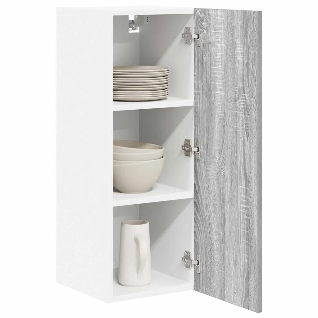 Armadio pensile Grigio Sonoma e Bianco 30 x 31 x 80 cm 884252