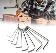 Set di chiavi Inbus 8 pezzi - Set di chiavi a 6 lati - Set di chiavi Torx - Set di chiavi Inbus per bicicletta - Manutenzione - Acciaio inox - Nero - Set di chiavi a 6 lati
