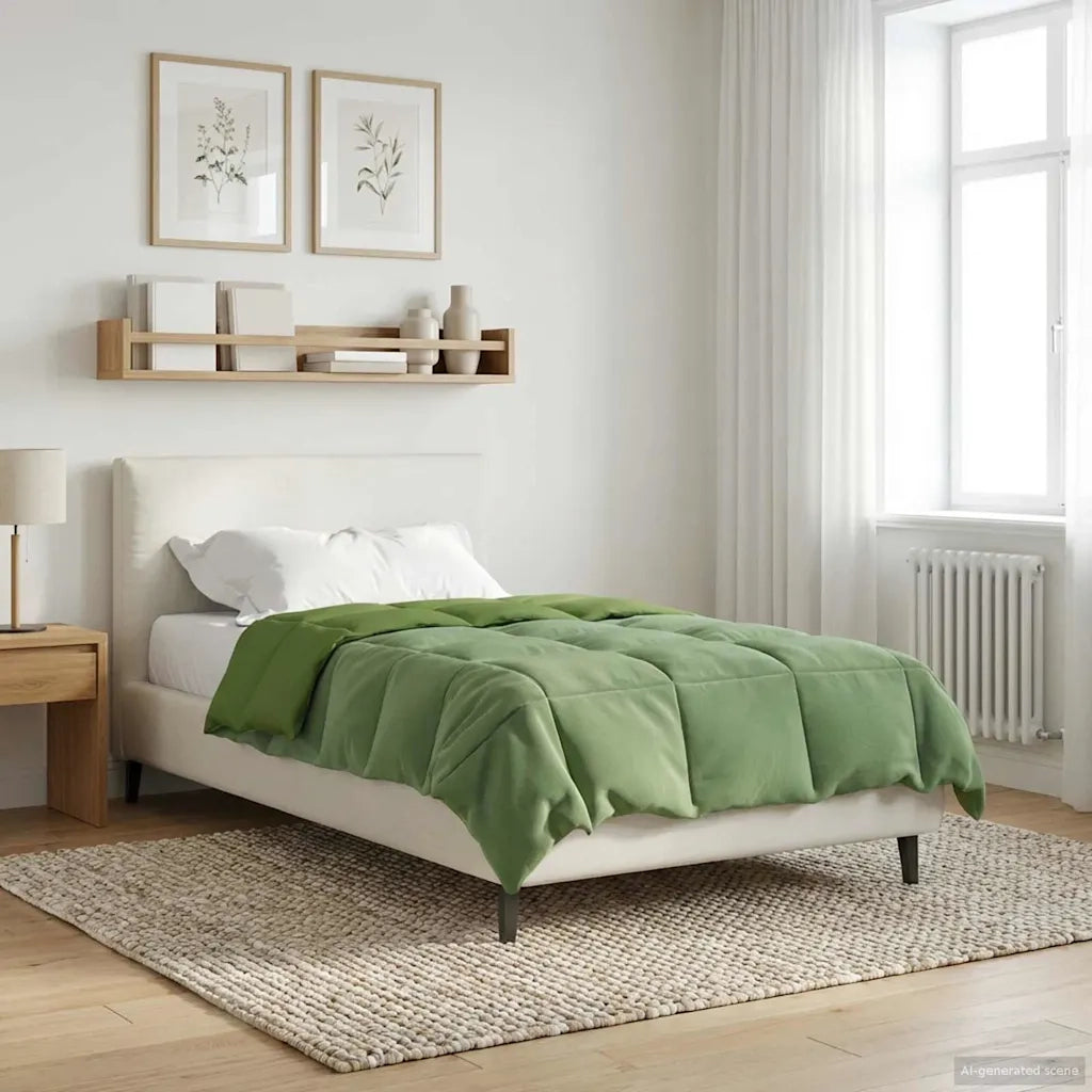 Duvet Estivo Trapuntato Verde 135 x 200 cm Microfibra 42025953