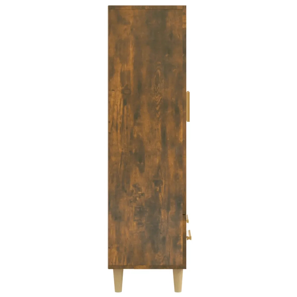 Credenza Rovere Fumo 70x31x115 cm in Legno Multistrato 817477