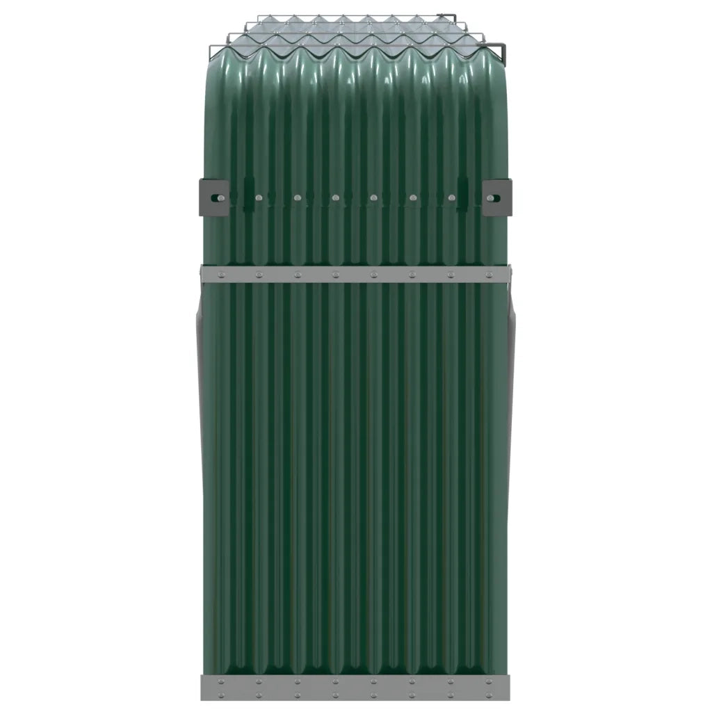 Portaceppi Verde 234x45x100 cm in Acciaio Zincato