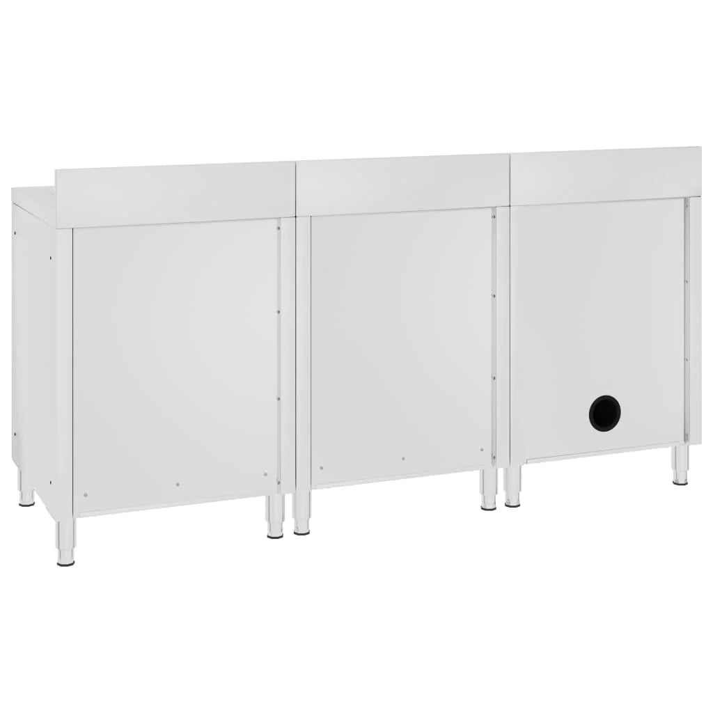 Lavello da cucina professionale 180 x 60 x 96 cm acciaio inox 02_0000721
