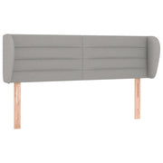 Testiera | Testata ad Orecchio Grigio Chiaro 147x23x78/88 cm in Tessuto
