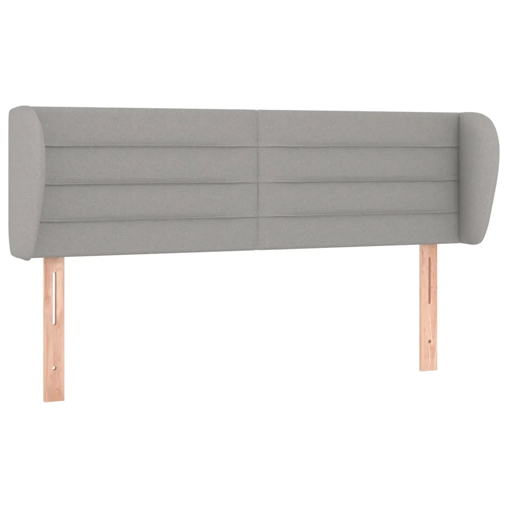 Testiera | Testata ad Orecchio Grigio Chiaro 147x23x78/88 cm in Tessuto